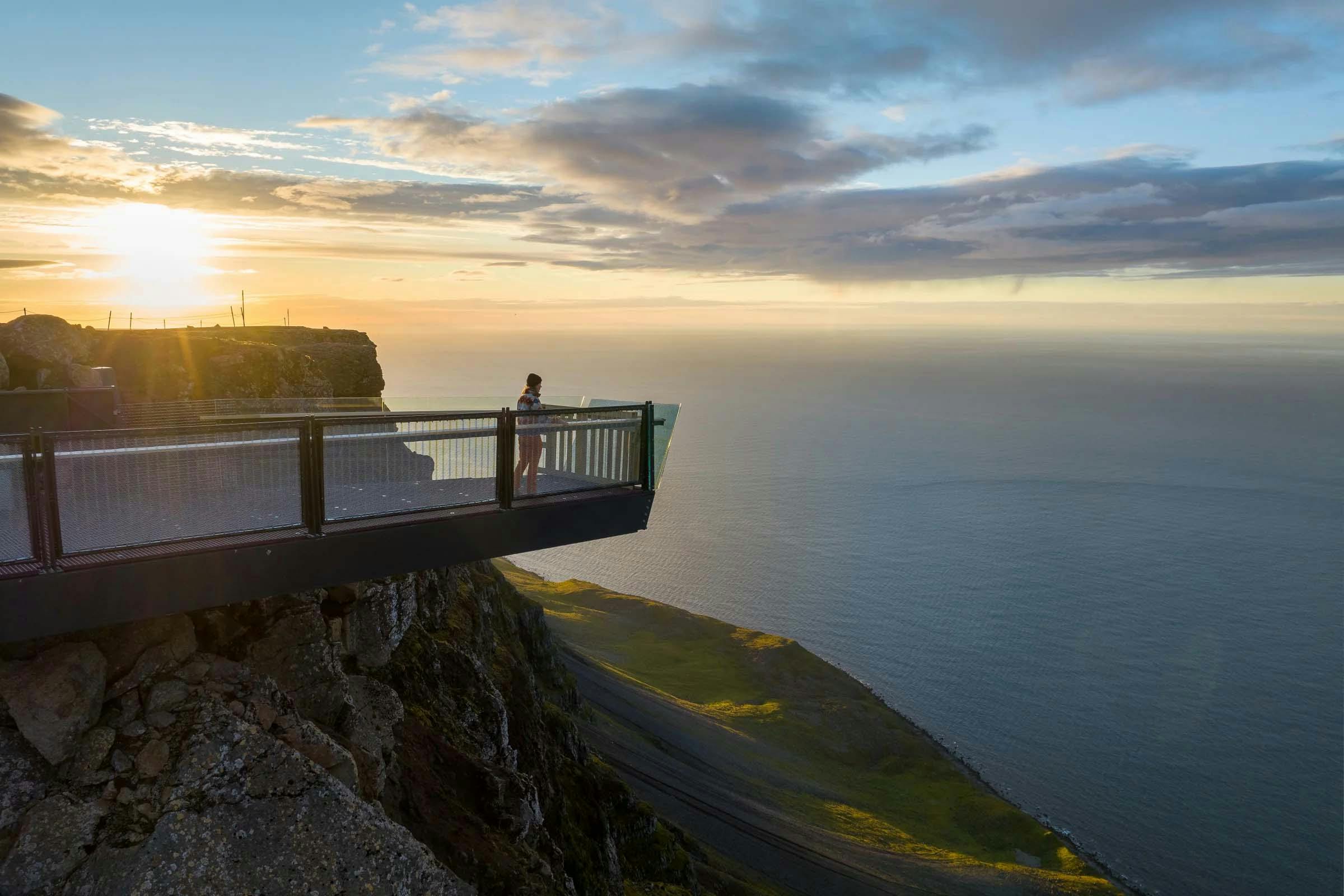 Observation deck at Bolafjall, Westfjords. Credit: Haukur Sigurðsson
