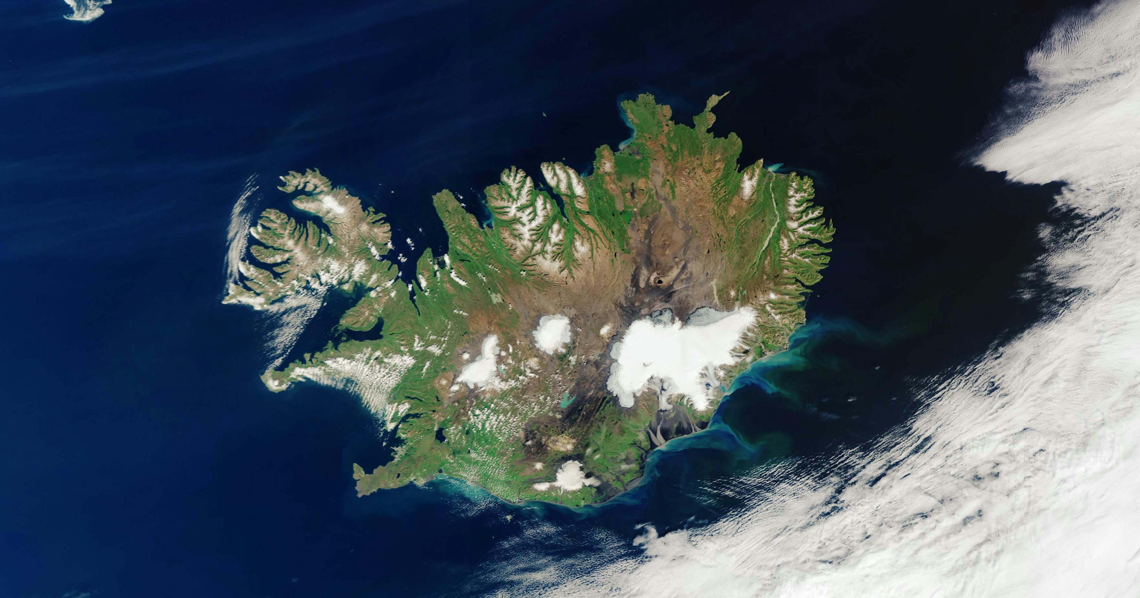 Cloud free Iceland on August 14, 2020. Credit: Copernicus Sentinel data (2020), processed by ESA