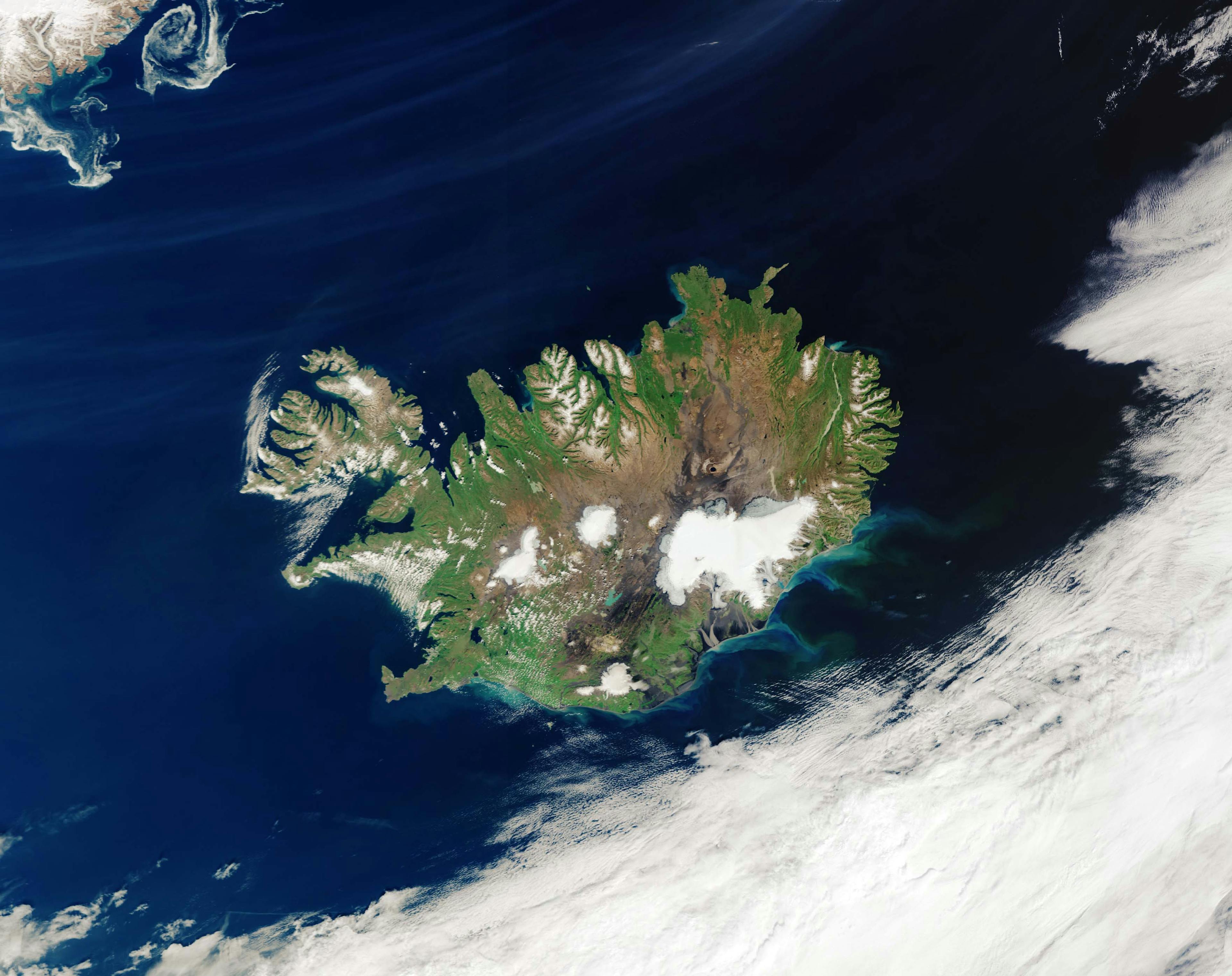 Cloud free Iceland on August 14, 2020. Credit: Copernicus Sentinel data (2020), processed by ESA