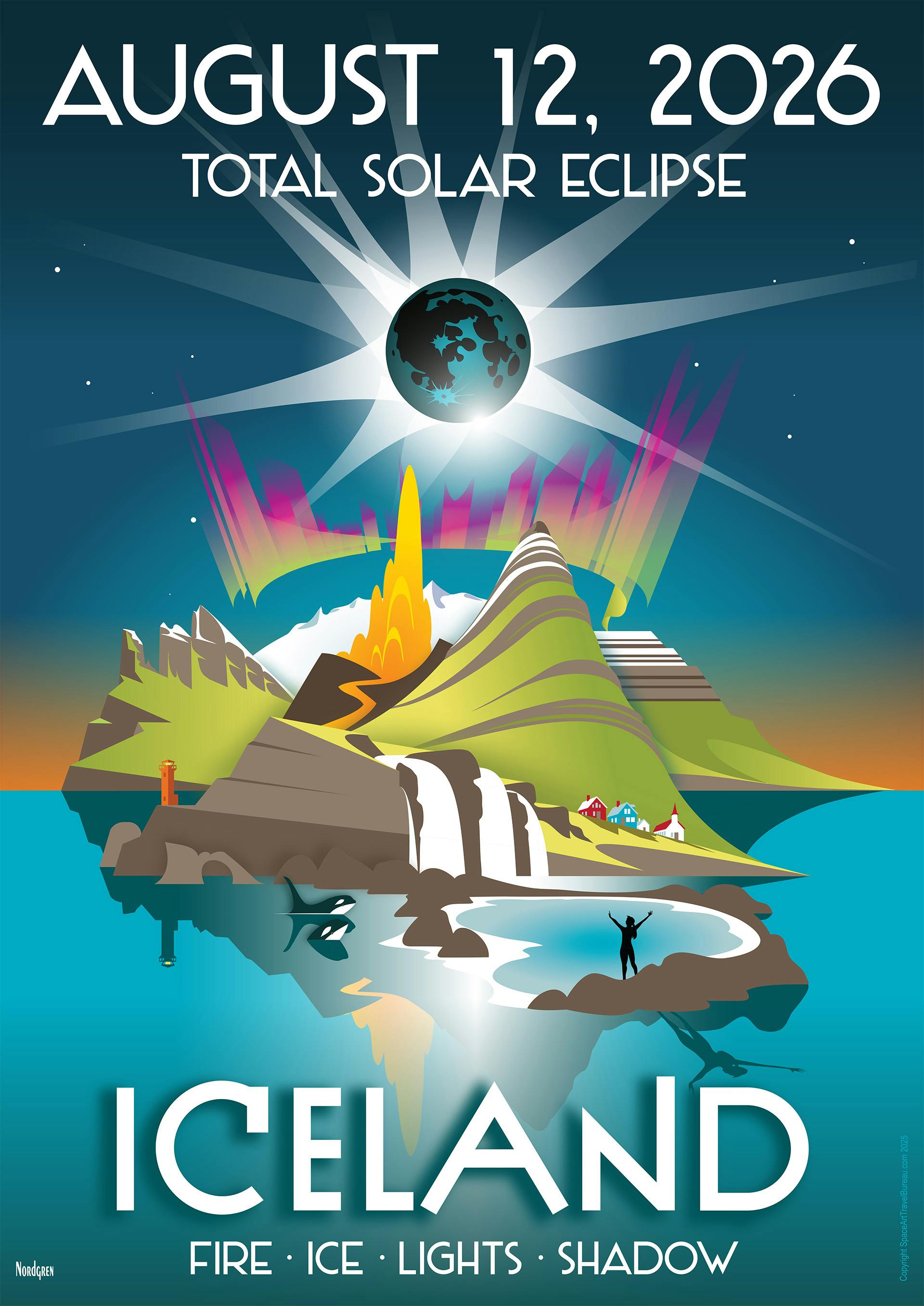 August 12, 2026 Iceland eclipse poster. Credit: Tyler Nordgren for eclipse2026.is