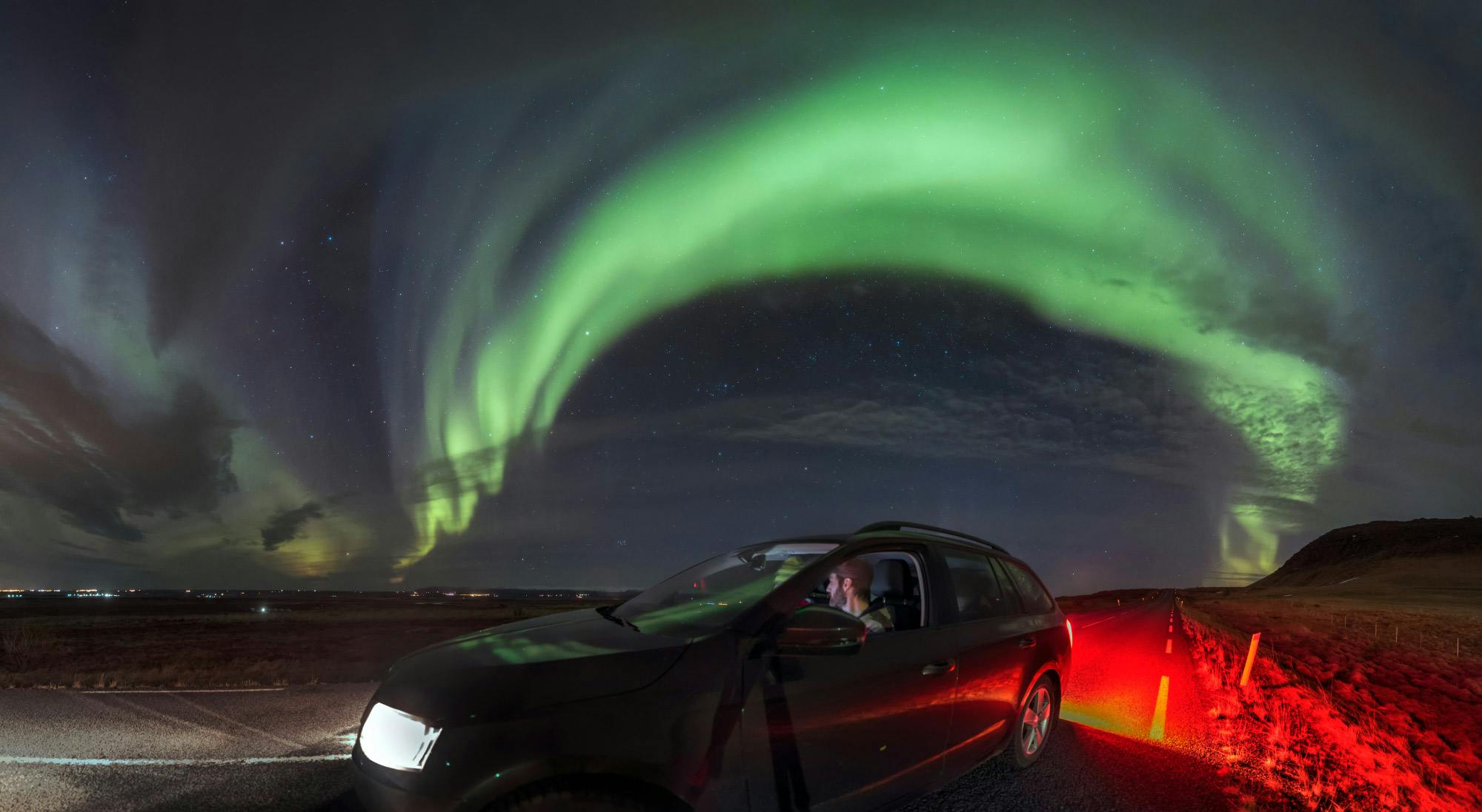 Aurora chasing by car. Credit: Babak Tafreshi