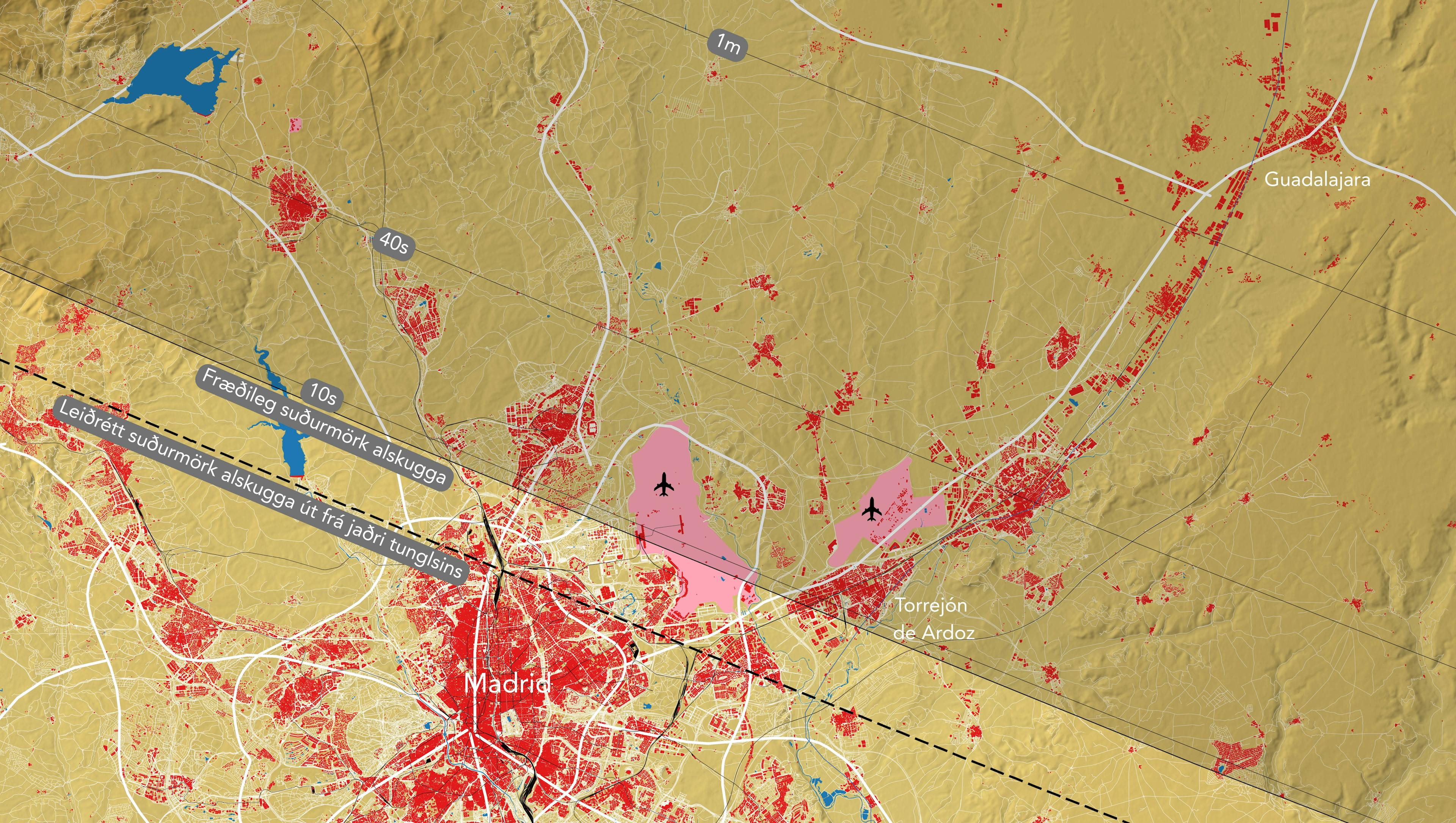 Myrkvakort af Madrid. Mynd: Andreas Dill & Sævar Helgi Bragason