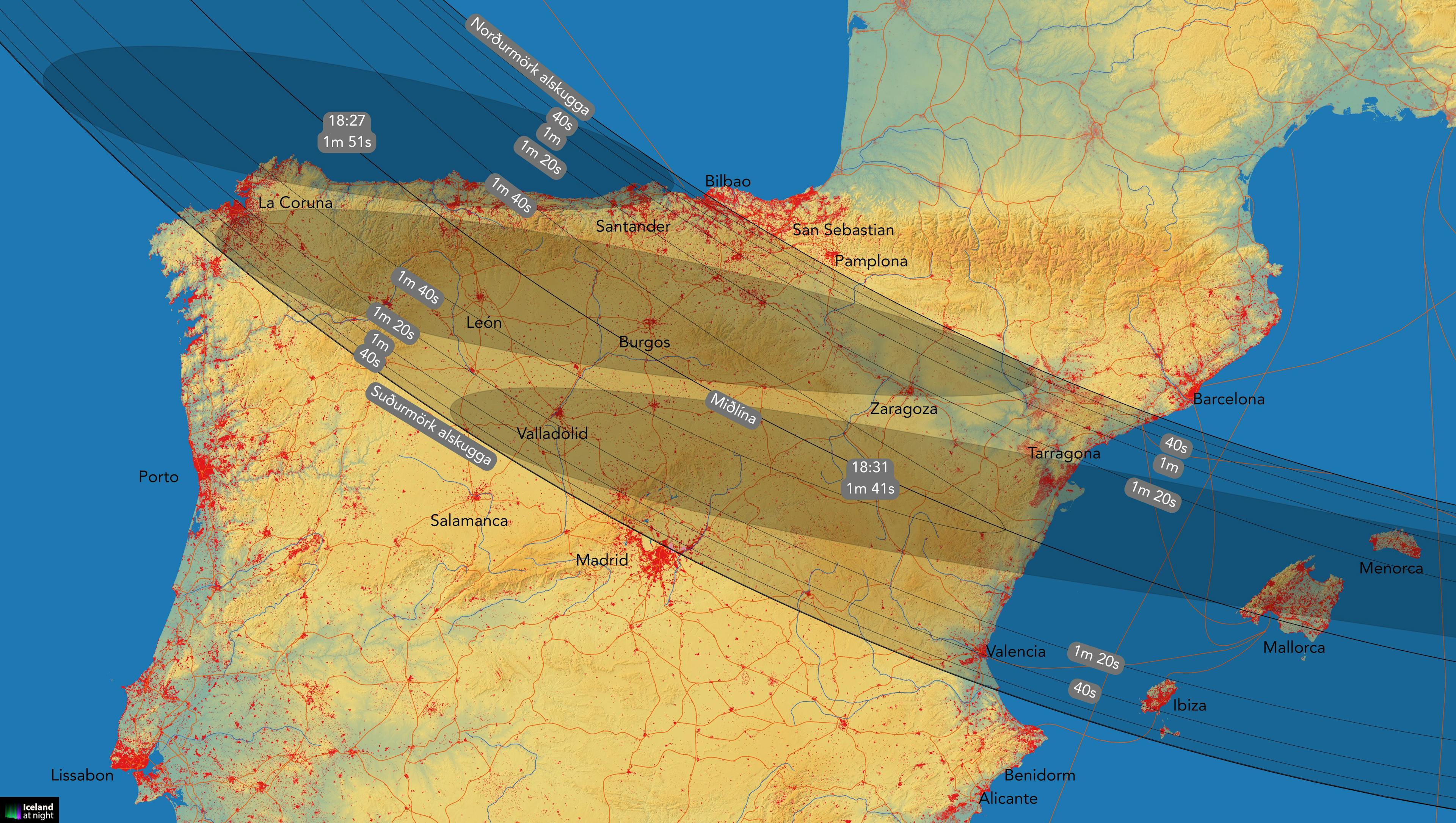 Almyrkvi á sólu á Spáni 12. ágúst 2026. Mynd: Andreas Dill & Sævar Helgi Bragason / icelandatnight.is