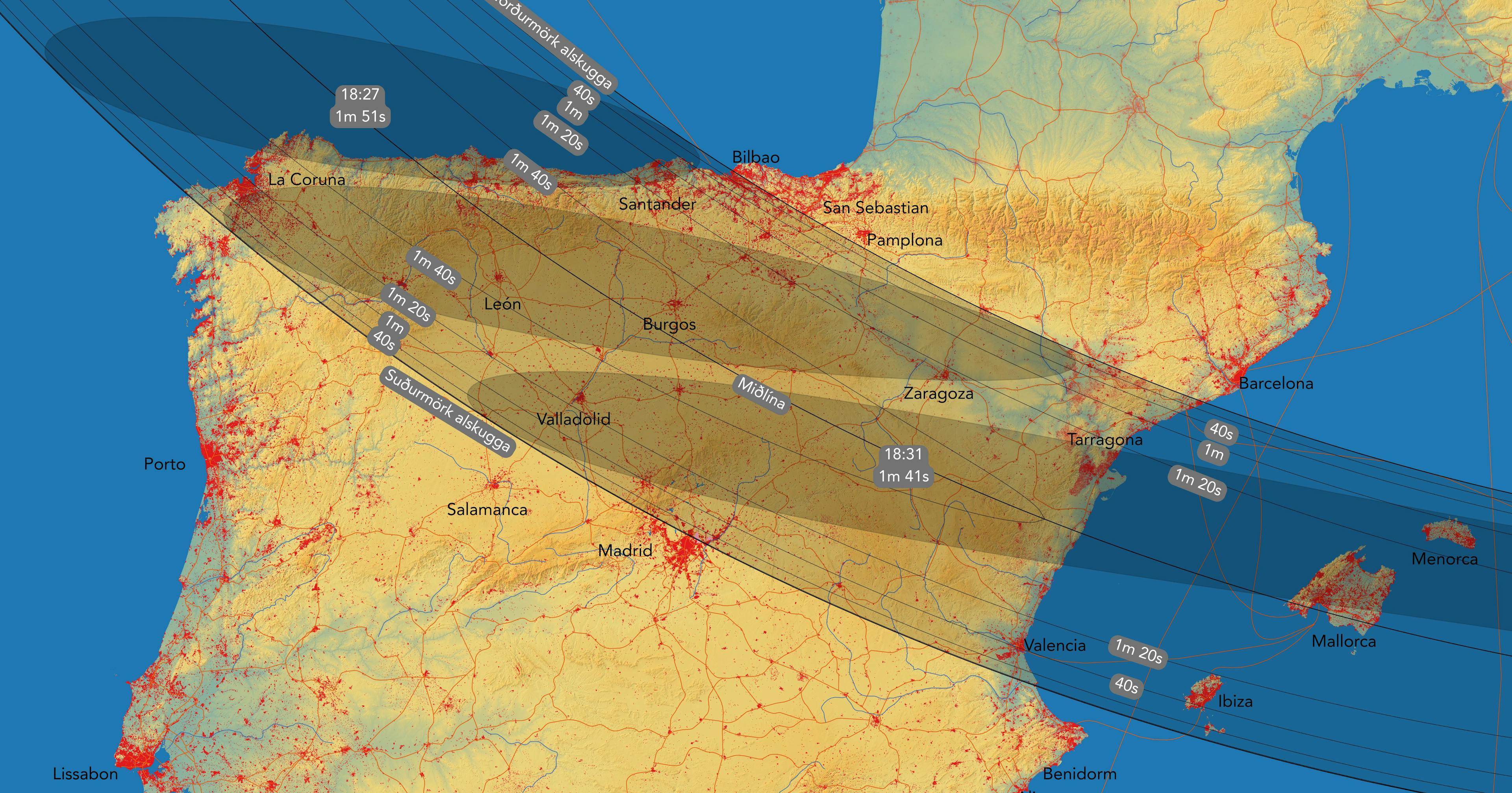 Almyrkvi á sólu á Spáni 12. ágúst 2026. Mynd: Andreas Dill & Sævar Helgi Bragason / icelandatnight.is