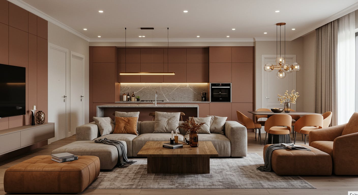 Luxury home fully furnished with custom-made pieces, featuring harmony and modern elegance.