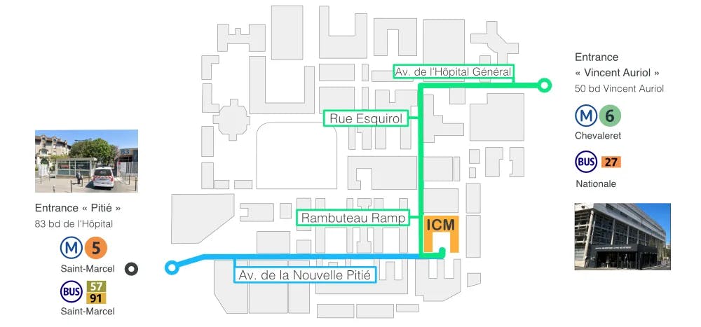 Plan d'accès ICM Institute
