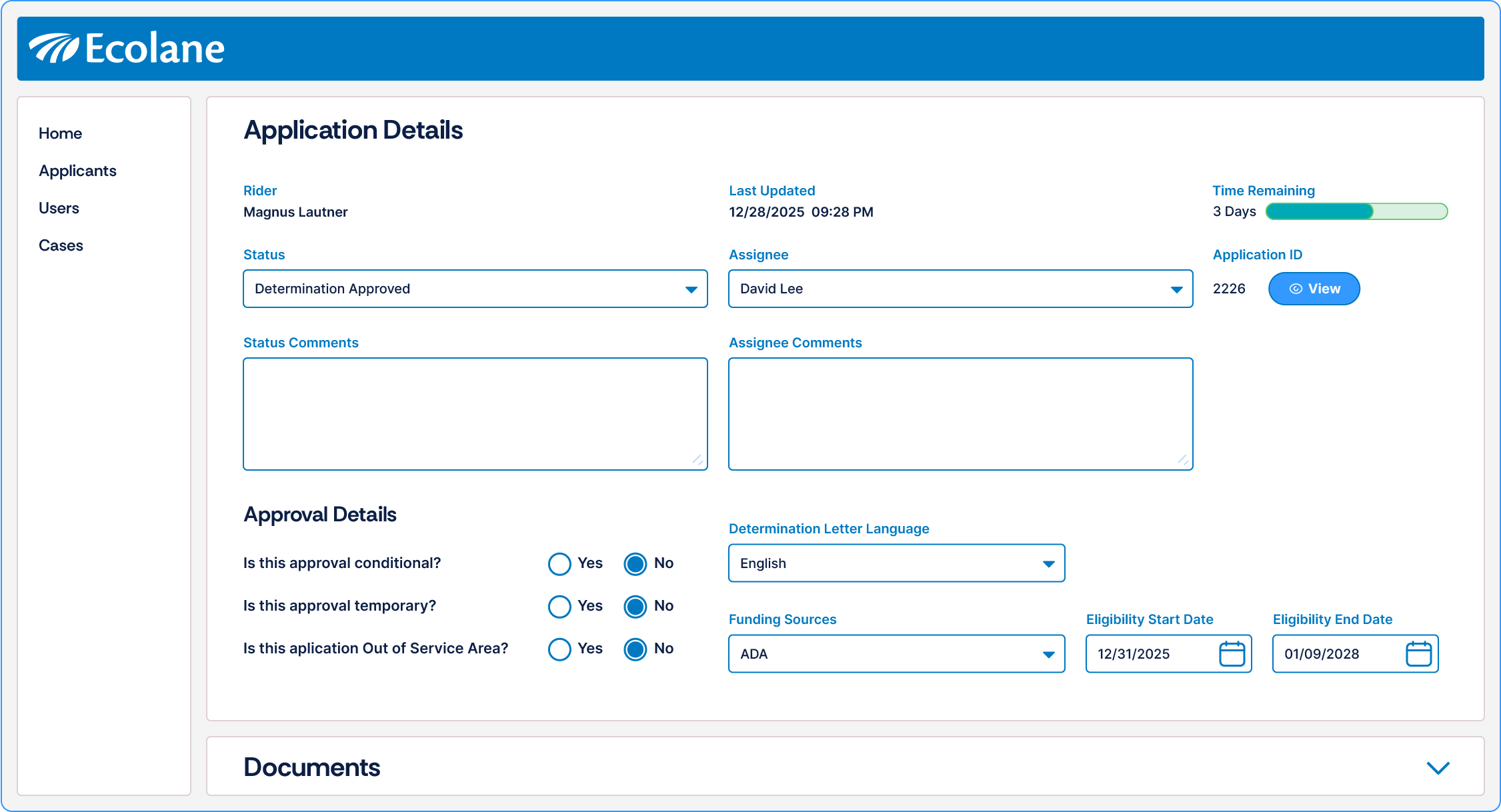 Ecolane-Application-UI