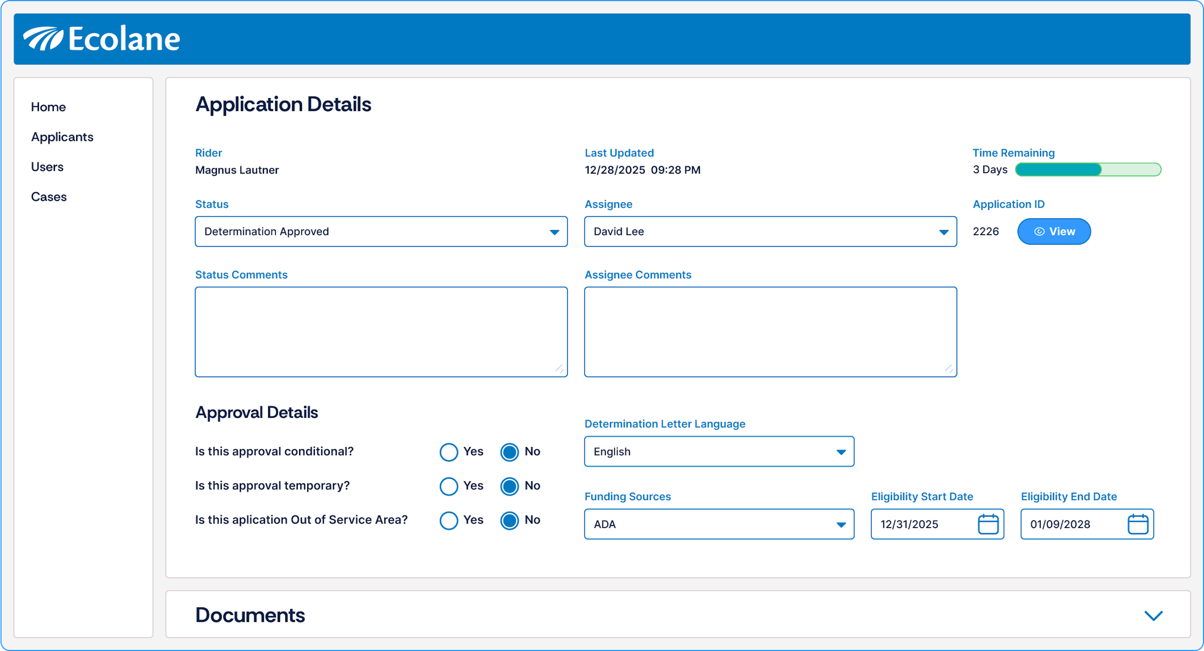 Ecolane-Application-UI