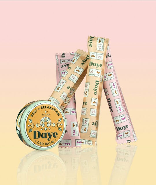 Daye CBD bundle containing pain relief tampons and muscle relief balm