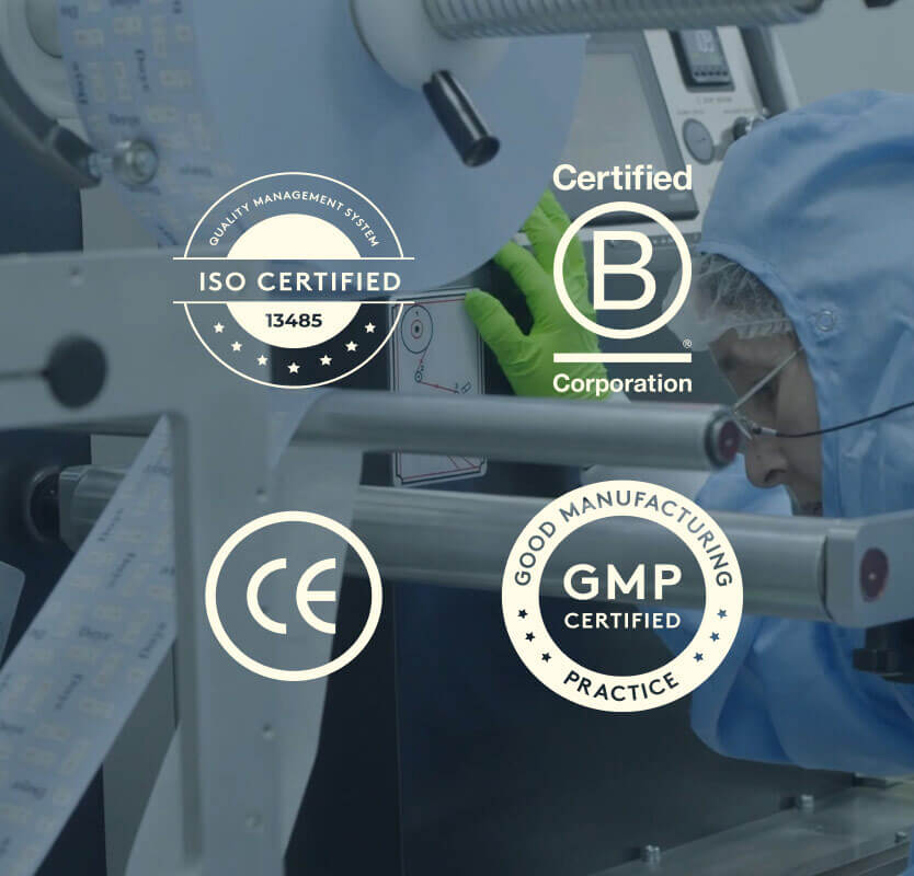 Daye е ISO сертифицирана, покрива високи стандартни за природосъобразно и етично производство, притежава маркировка CE, GMP сертифицирана