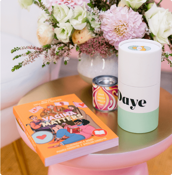 Daye book Vagina Matters, "Your Vagina Smells Fine" Candle and Proviotics