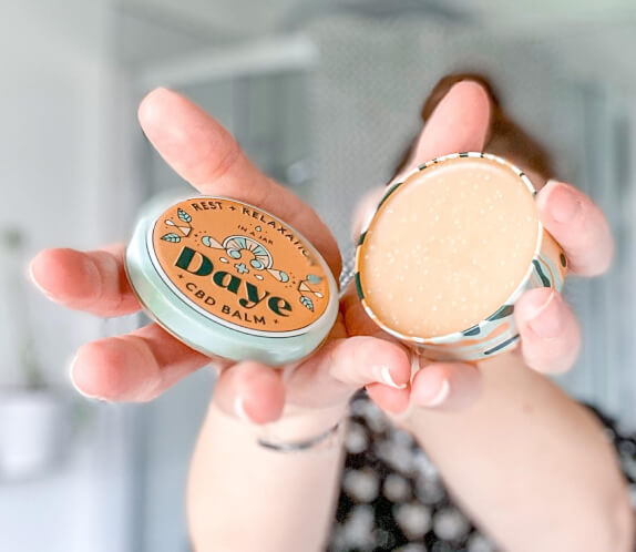 Daye's beautiful organic pain relief CBD balm
