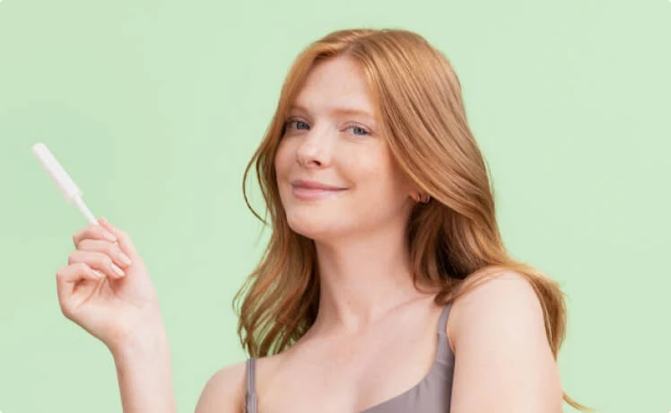 Woman showing off Daye tampon