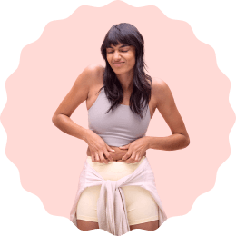 woman feeling period pain