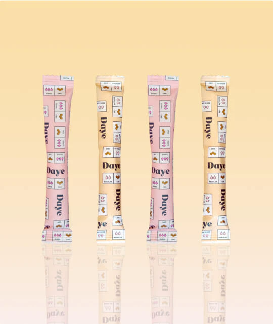 Daye's organic sustainable CBD tampons with a no-shed protective sleeve