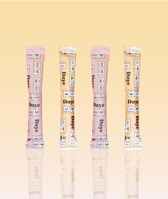 Органичните устойчиви CBD тампони на Daye със защитна обвивка за предпазване от влакна