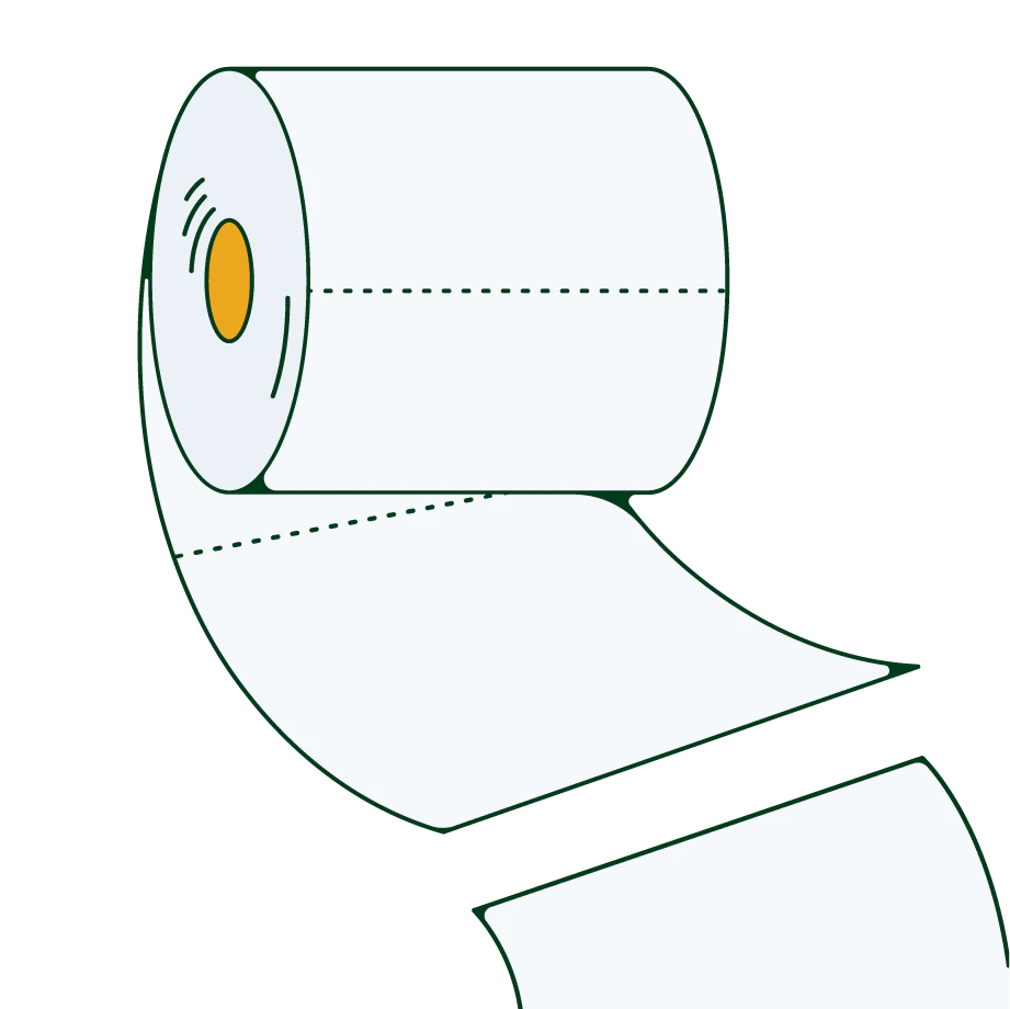 А roll of toilet paper.