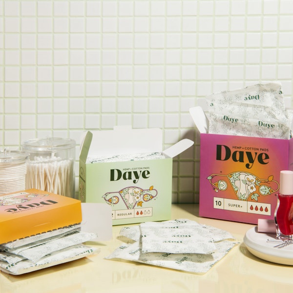 Daye hemp + cotton pads - Regular, 12 count, Super, 12 count, Super Plus, 10 count, All packagings