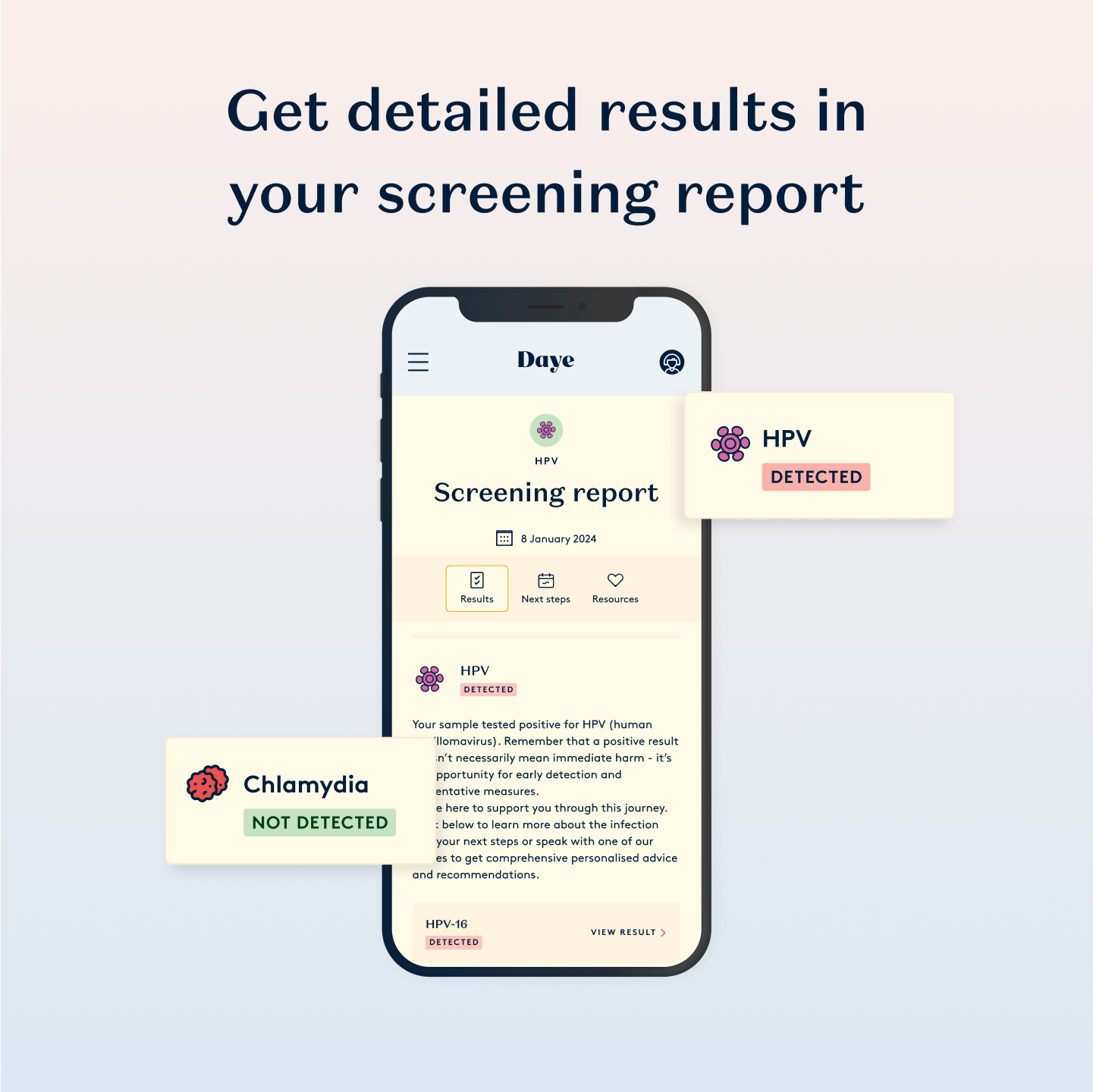 Demonstration of a screening report