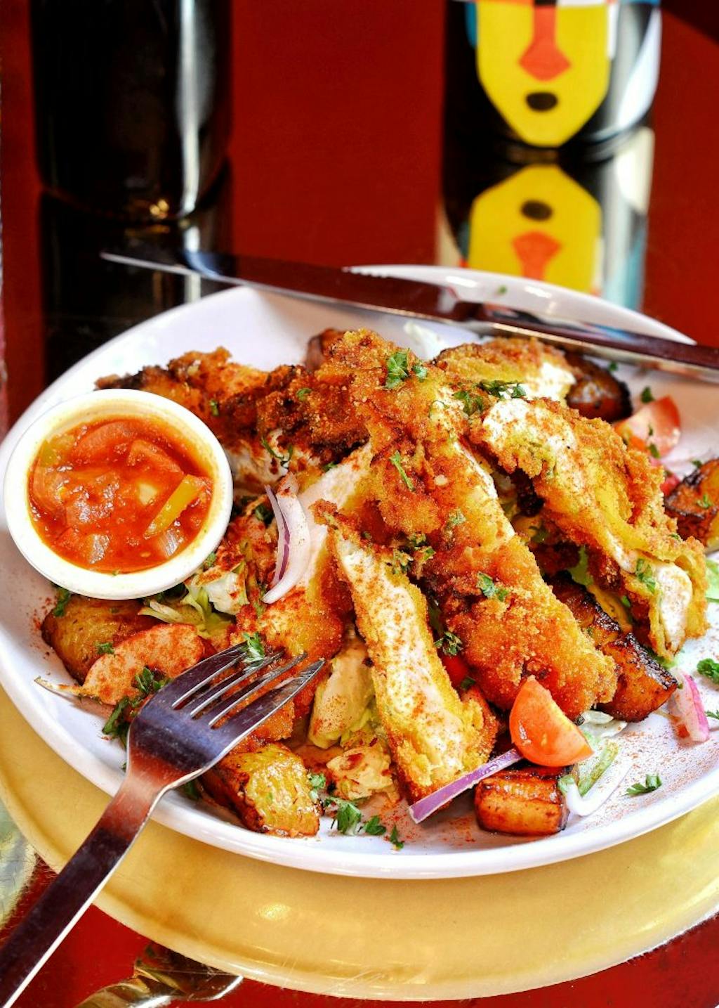 Plat de chez BMK Folie Bamako, restaurant labellisé Ecotable