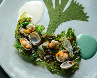 Assiette du restaurant gastronomique la Butte, 3 Écotables