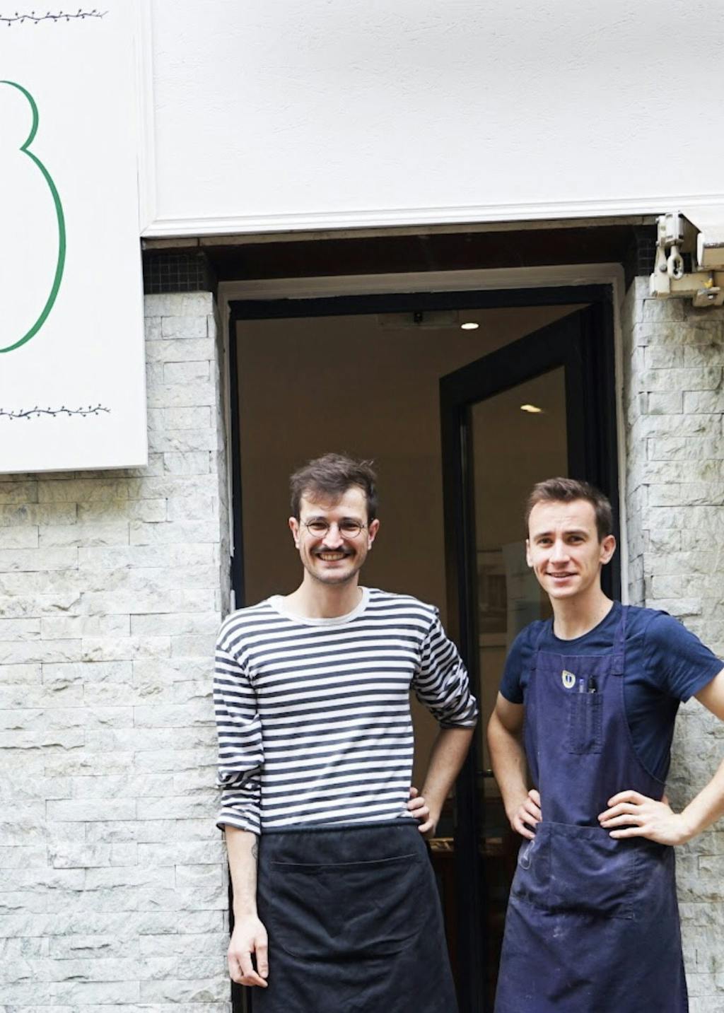 Le fondateur Charles Demasquoy et son Chef Jean-Guillaume Rupin du restaurant Cinquante-Huit, labellisé 3 macarons Écotable