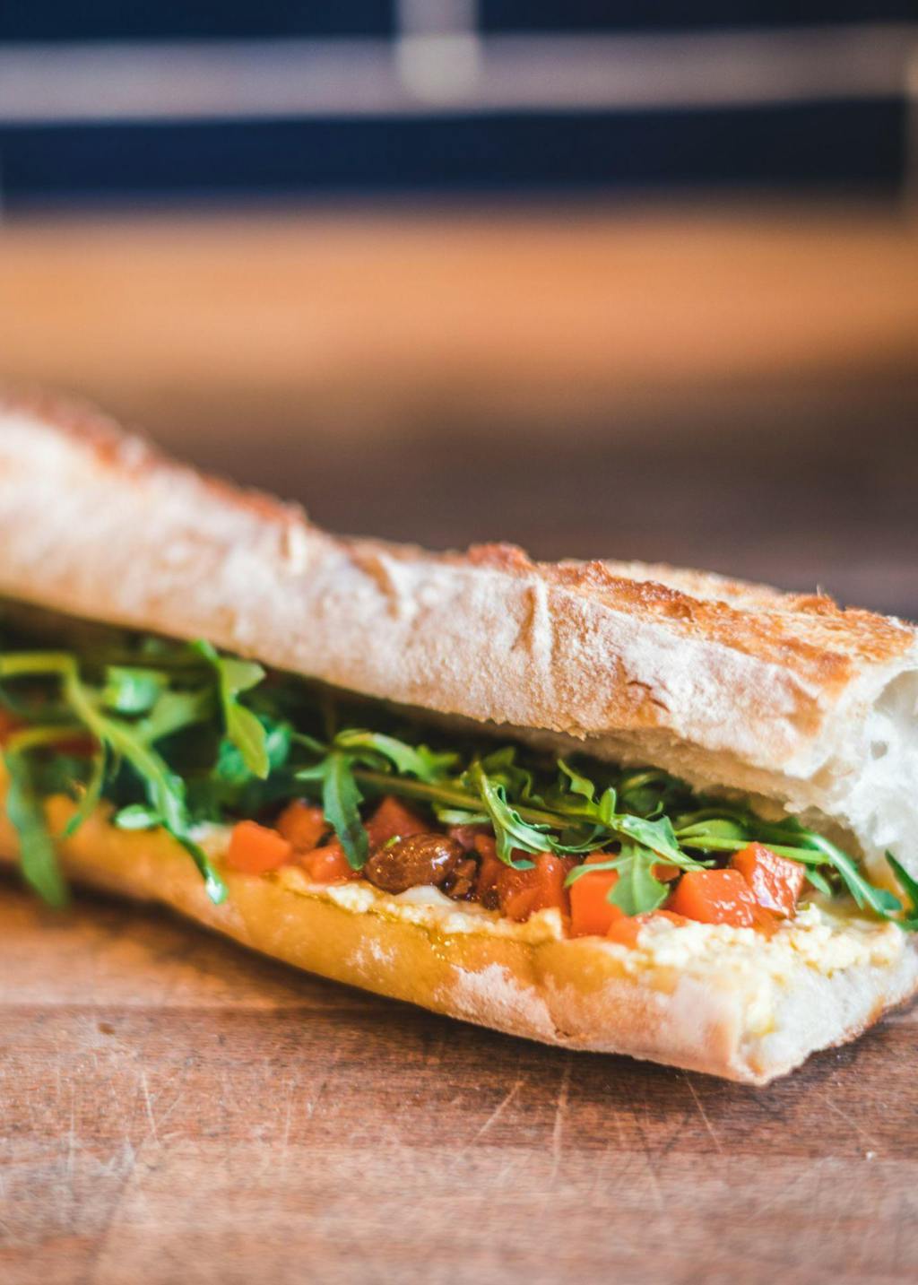Sandwich baguette de la Sandwicherie Picto, labellisé 1 macaron Écotable