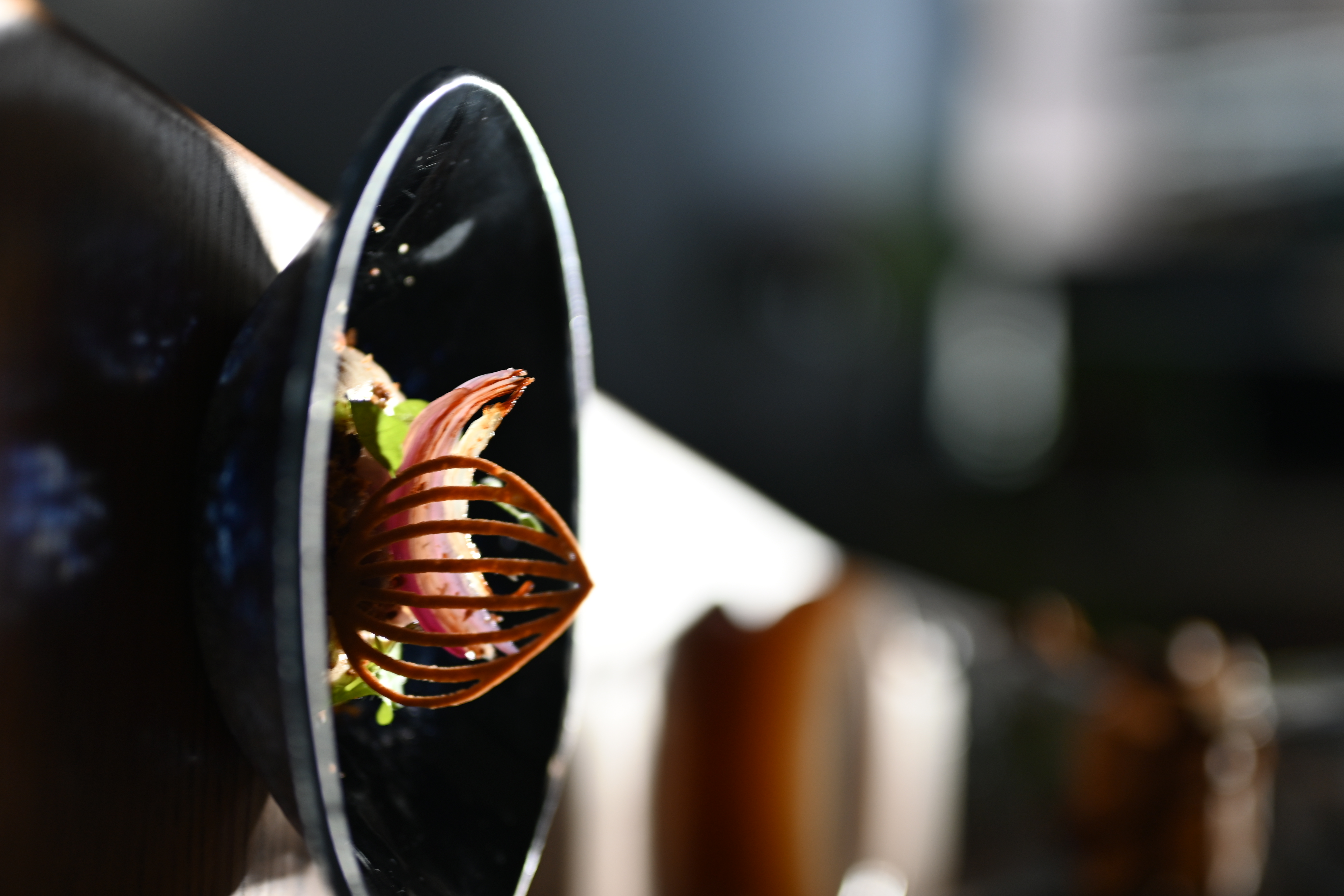 Plat du restaurant Sens, labellisé 3 macarons Écotable