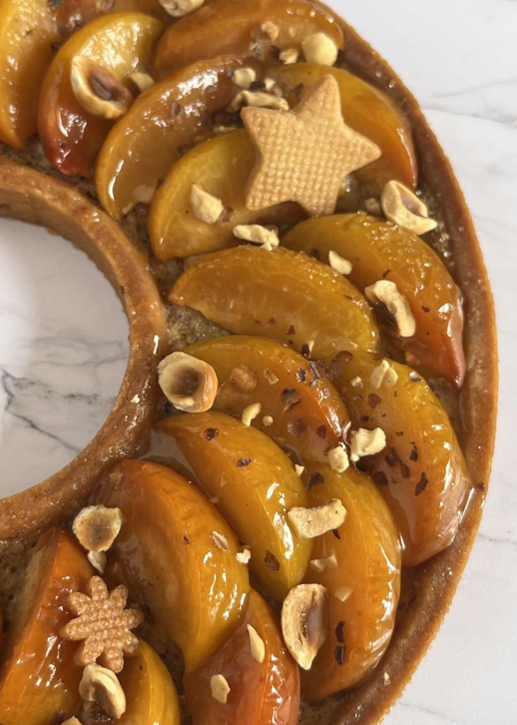 Tarte aux abricots de la Pâtisserie M&E, labellisée 1 macaron Écotable