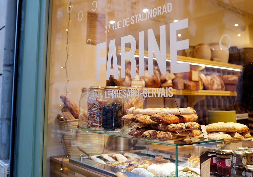 Devanture de la boulangerie Farine, labellisé 3 macarons Écotable