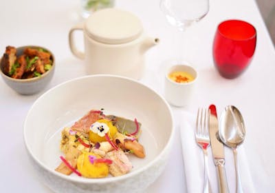 Plat Le relais 50, établissement labellisé 3 macarons Écotable