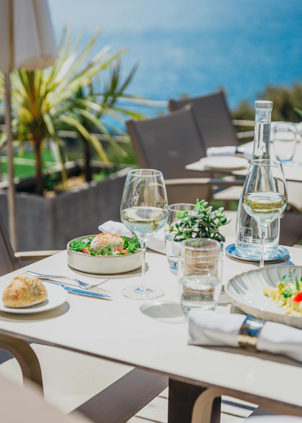 Repas de la Villa Douce, hôtel de luxe labellisé 1 macaron Écotable