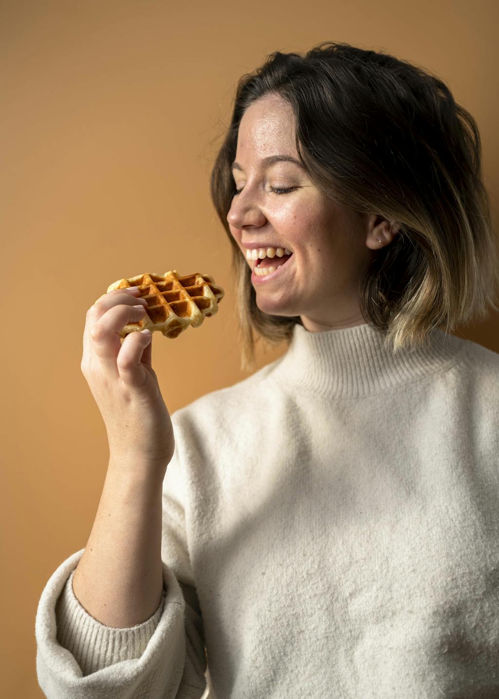 Marine Matéos, fondatrice de Jolie Gaufre, 1 macaron Écotable