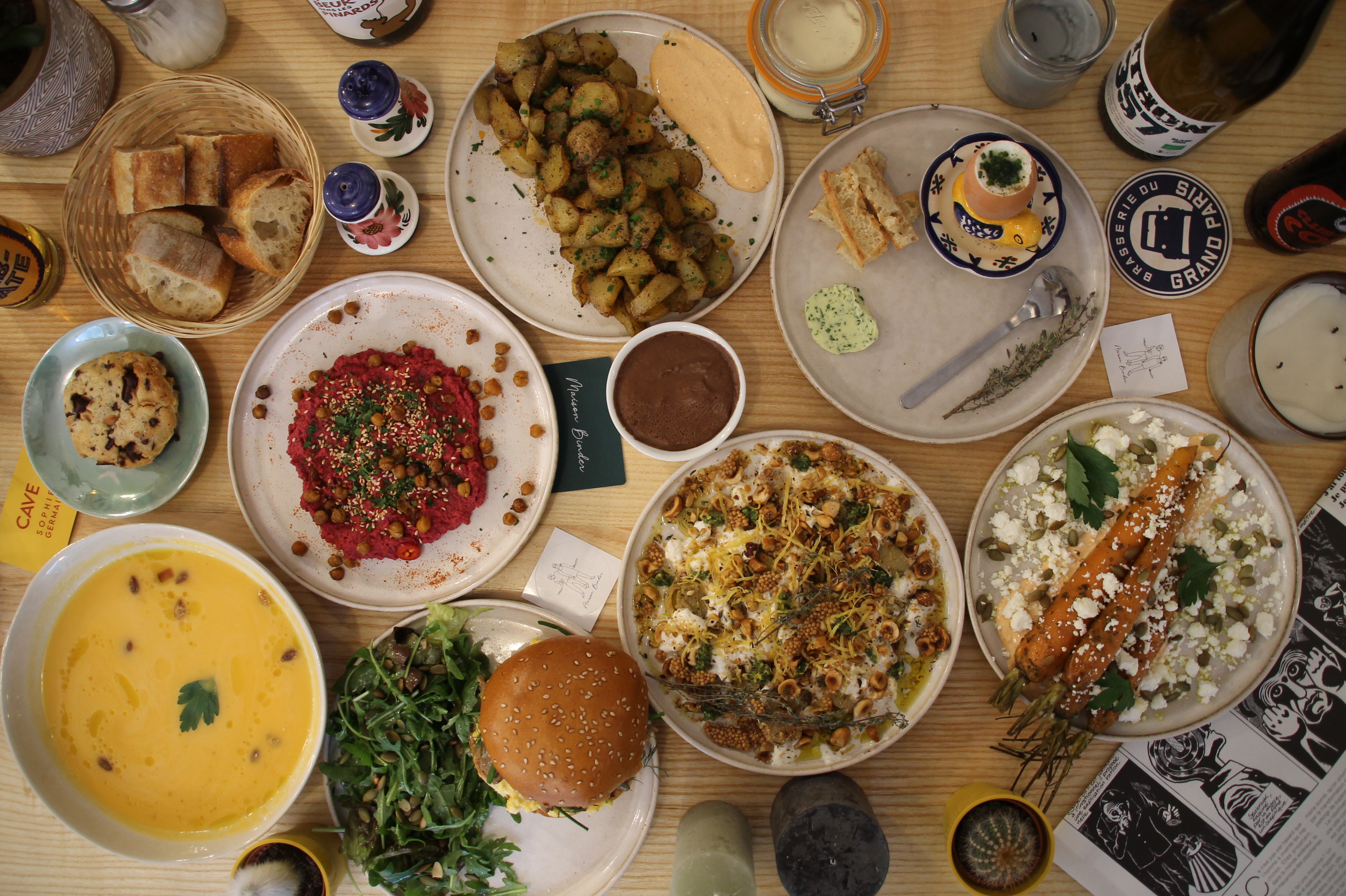 Assiettes de Maison Binder, restaurant végétarien labellisé Écotable