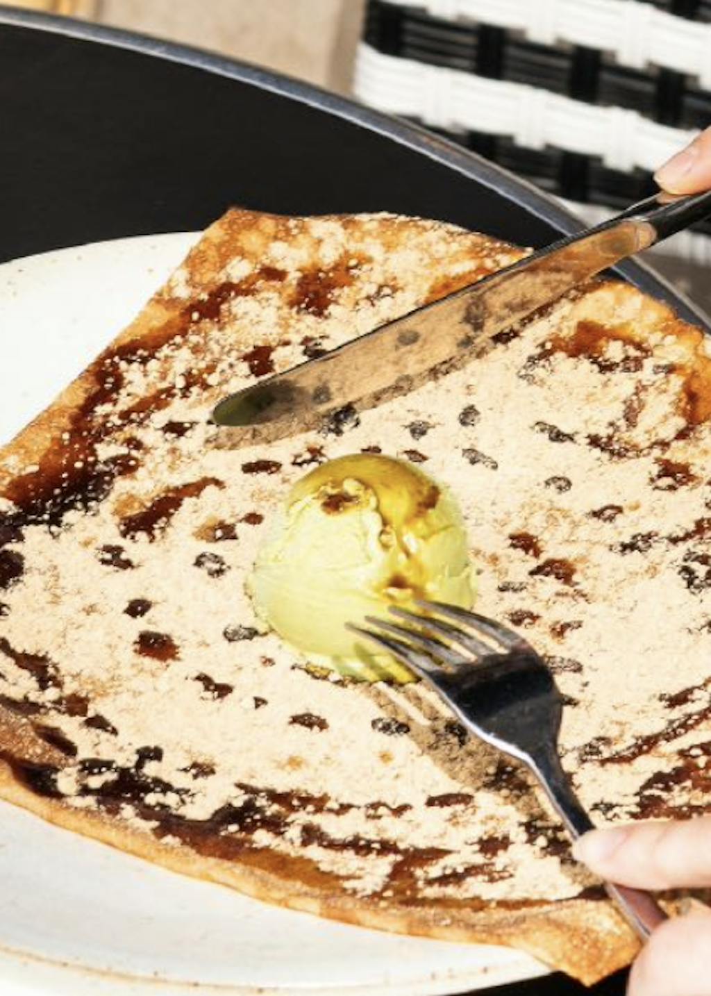 Crêpe sucrée de la crêperie Breizh Café Boulogne à Paris, 1 Écotable