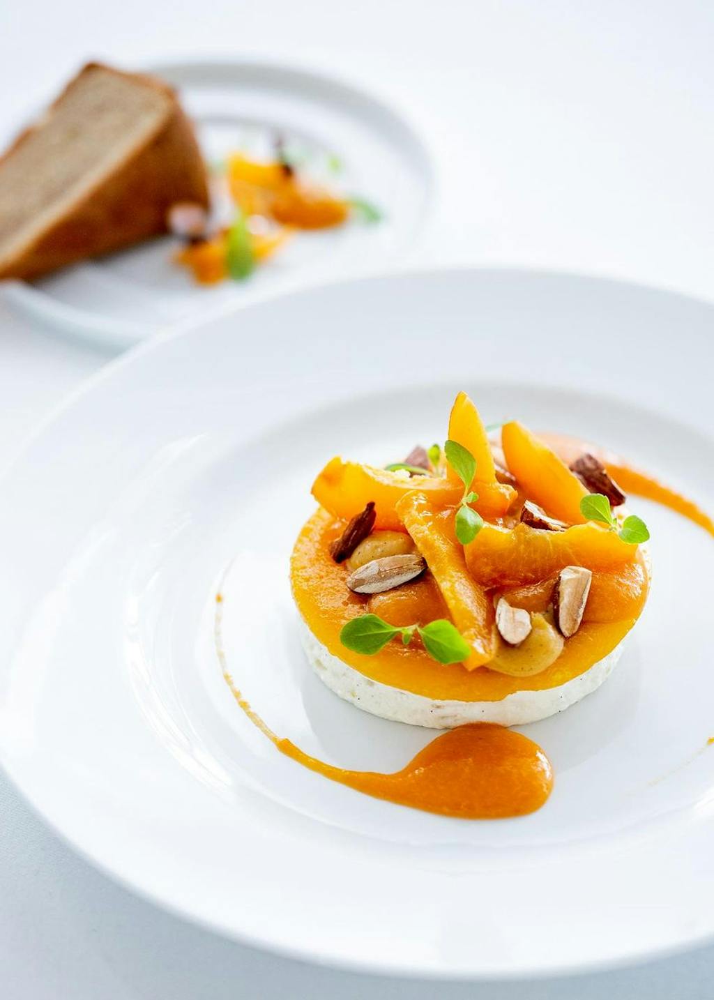 Dessert du restaurant Adour par l'École Alain Ducasse, labellisé 1 macaron Écotable