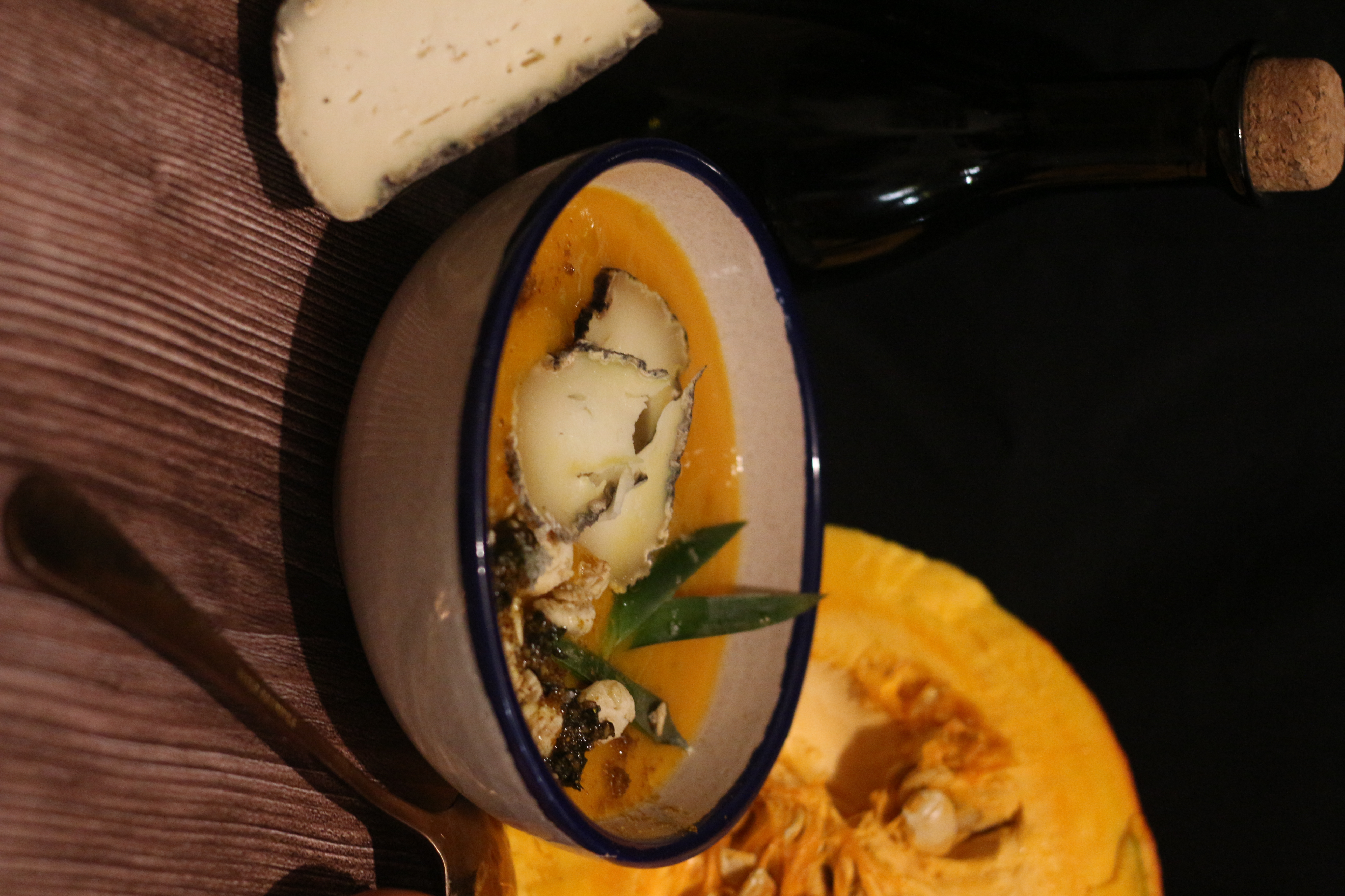 Soupe de courge du restaurant La Table de Gaya, labellisé 3 macarons Écotable