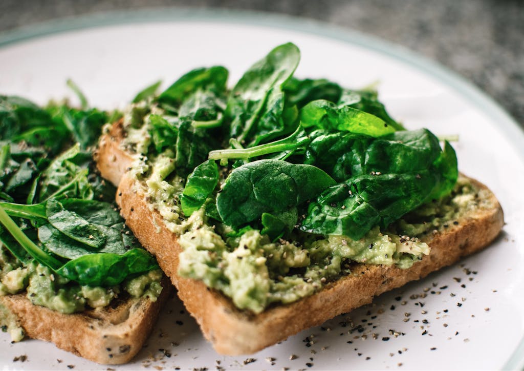 Tartine aux épinards