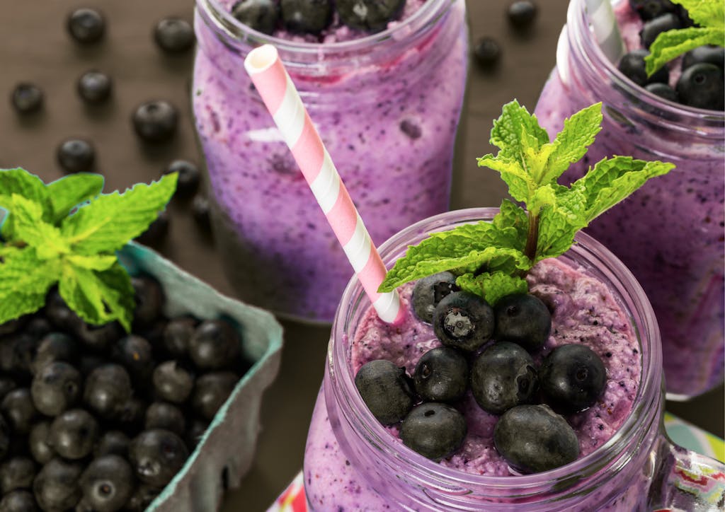 Smoothie aux myrtilles