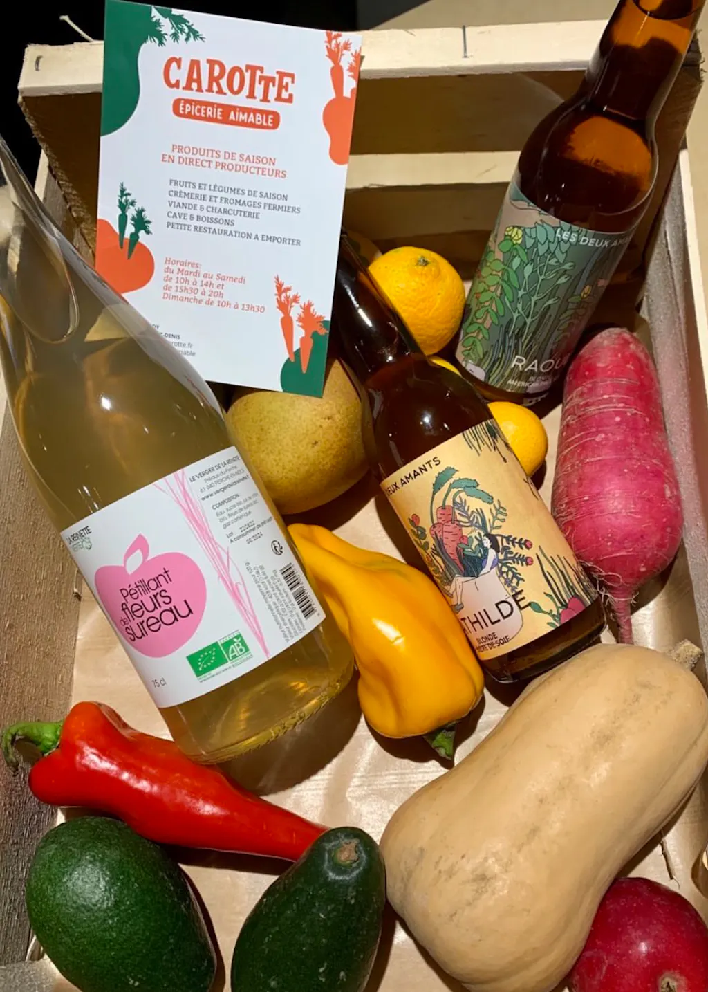Carotte Épicerie Aimable, labellisée 2 macarons Écotable