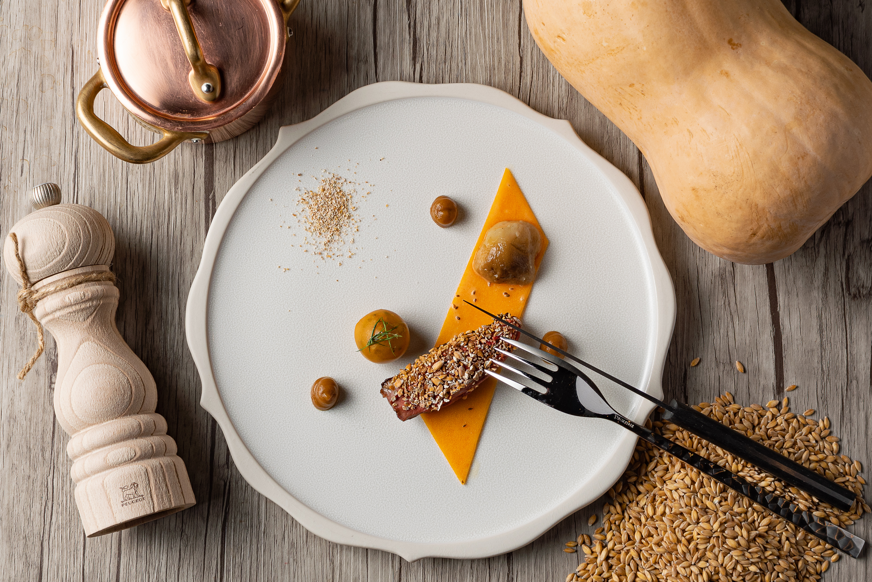 Un plat du restaurant du Domaine Colombier