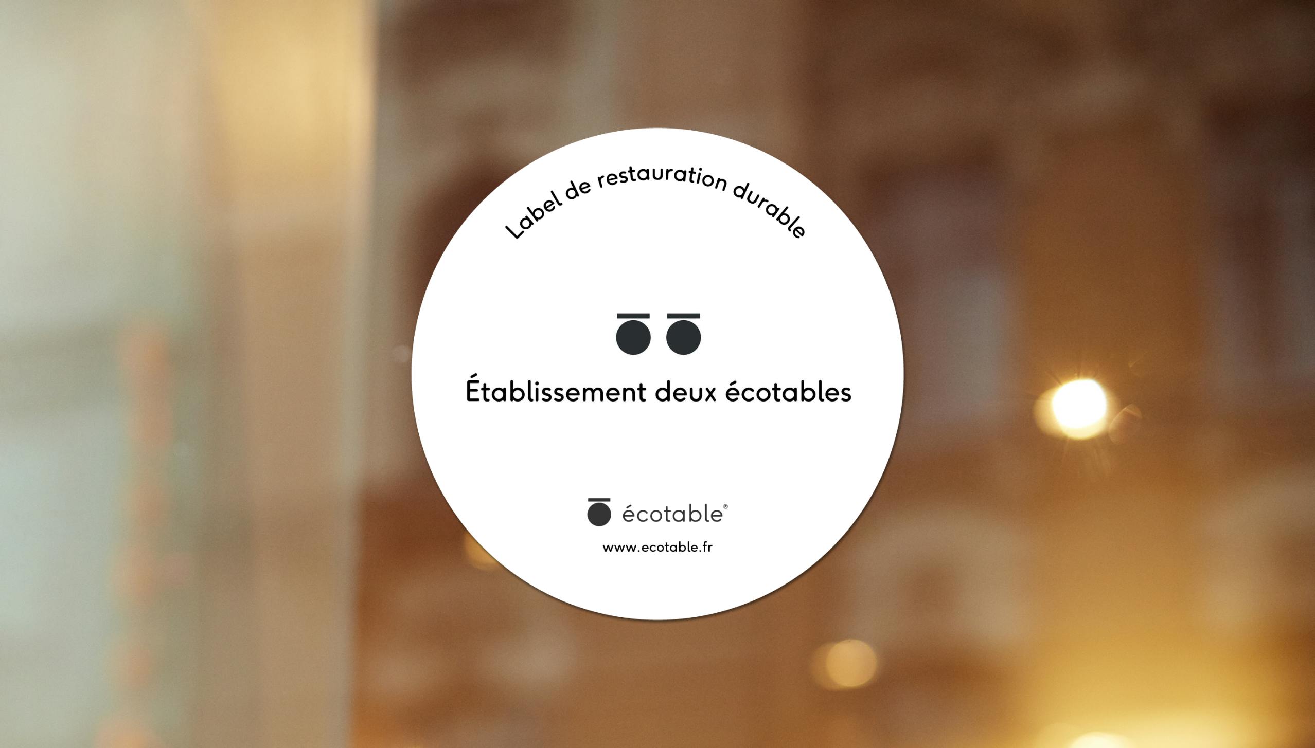 Macaron Etablissement deux écotables