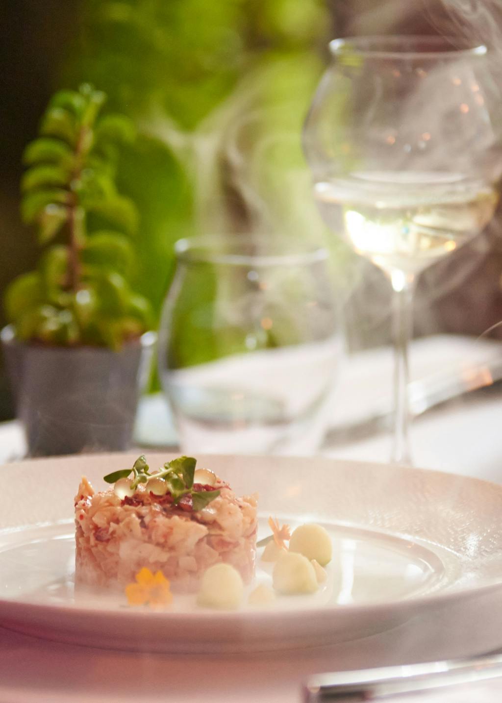 Un plat du restaurant La Falène Bleue