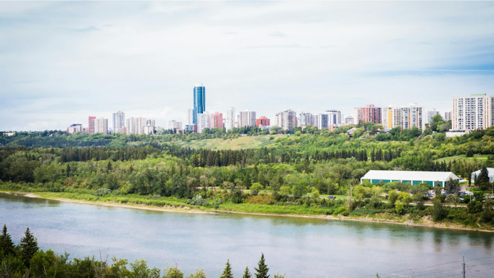 A river running past Edmonton