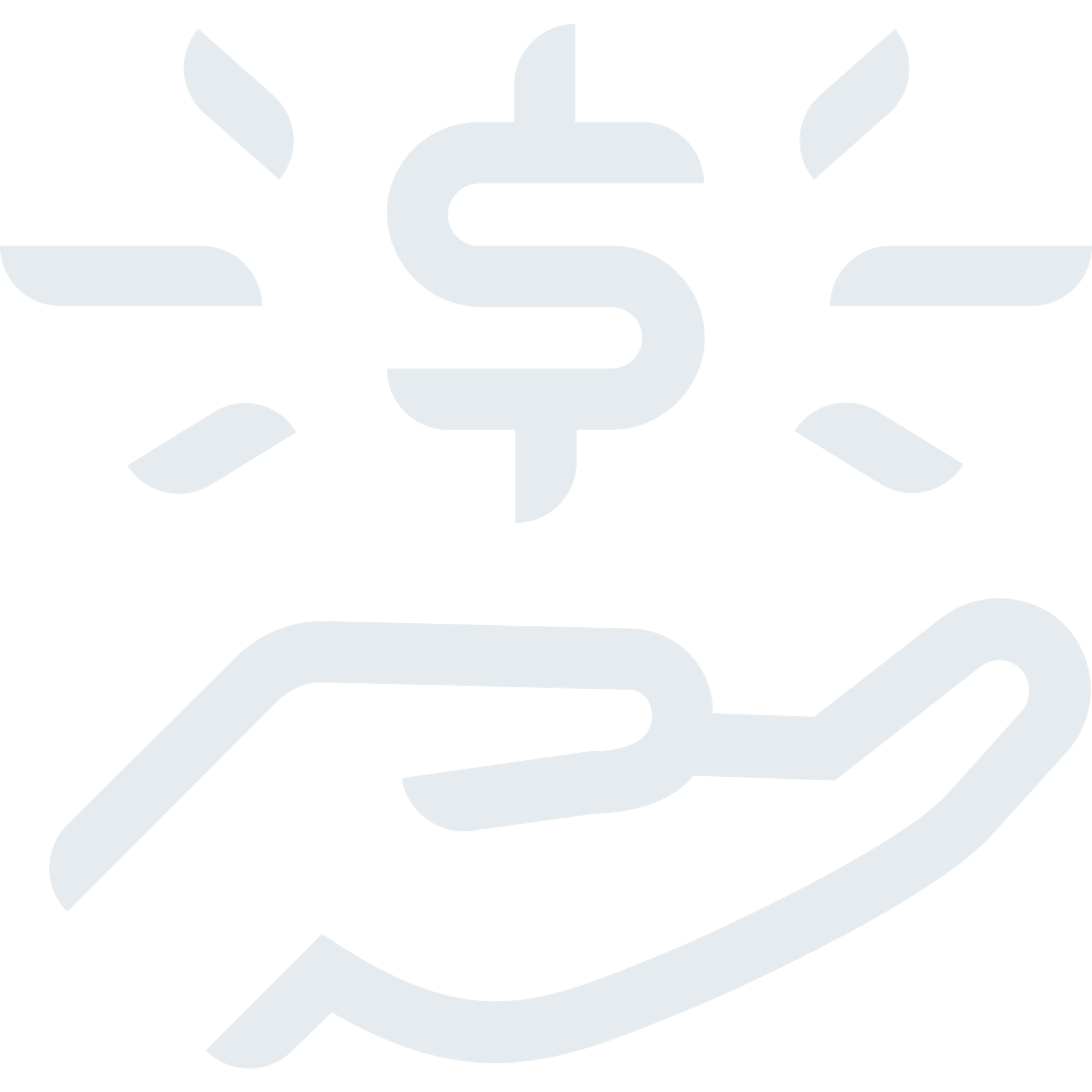Icon of a dollar sign over a hand.