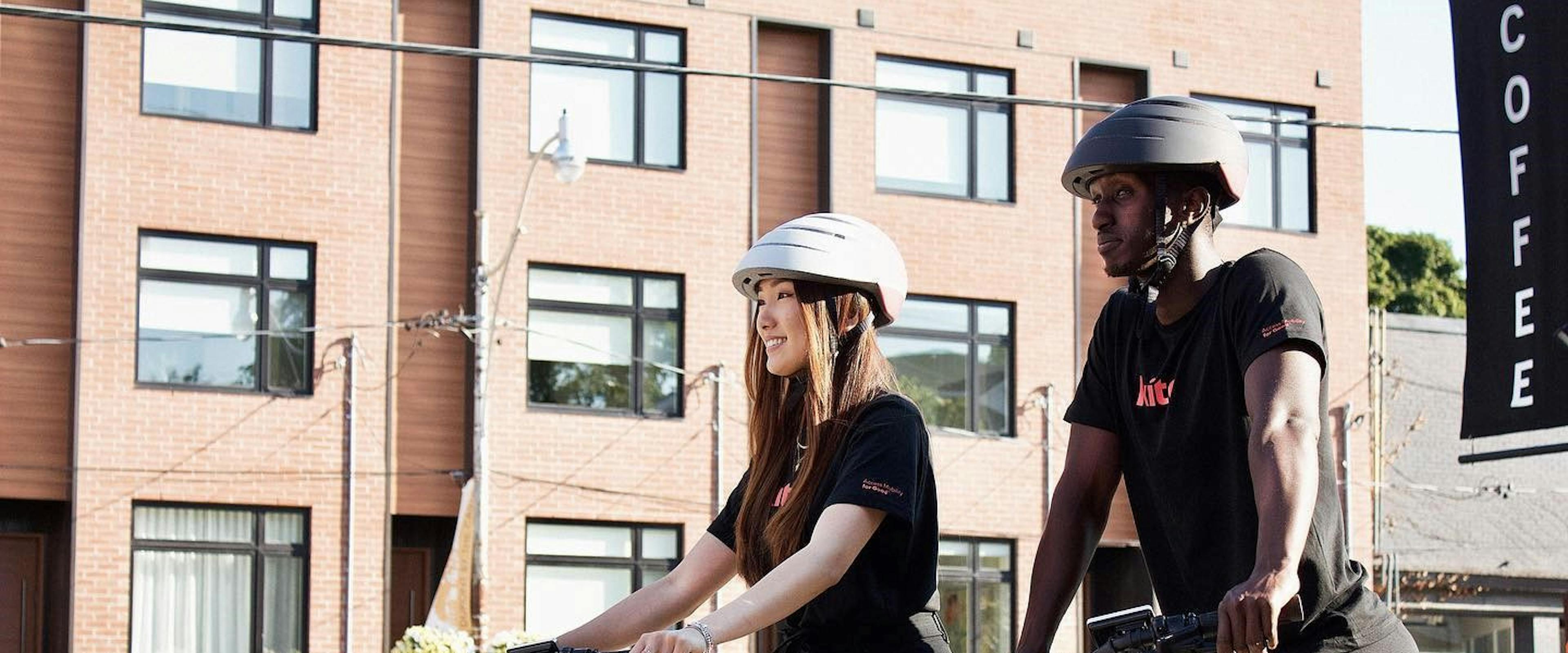Two people on Kite e-bike 
