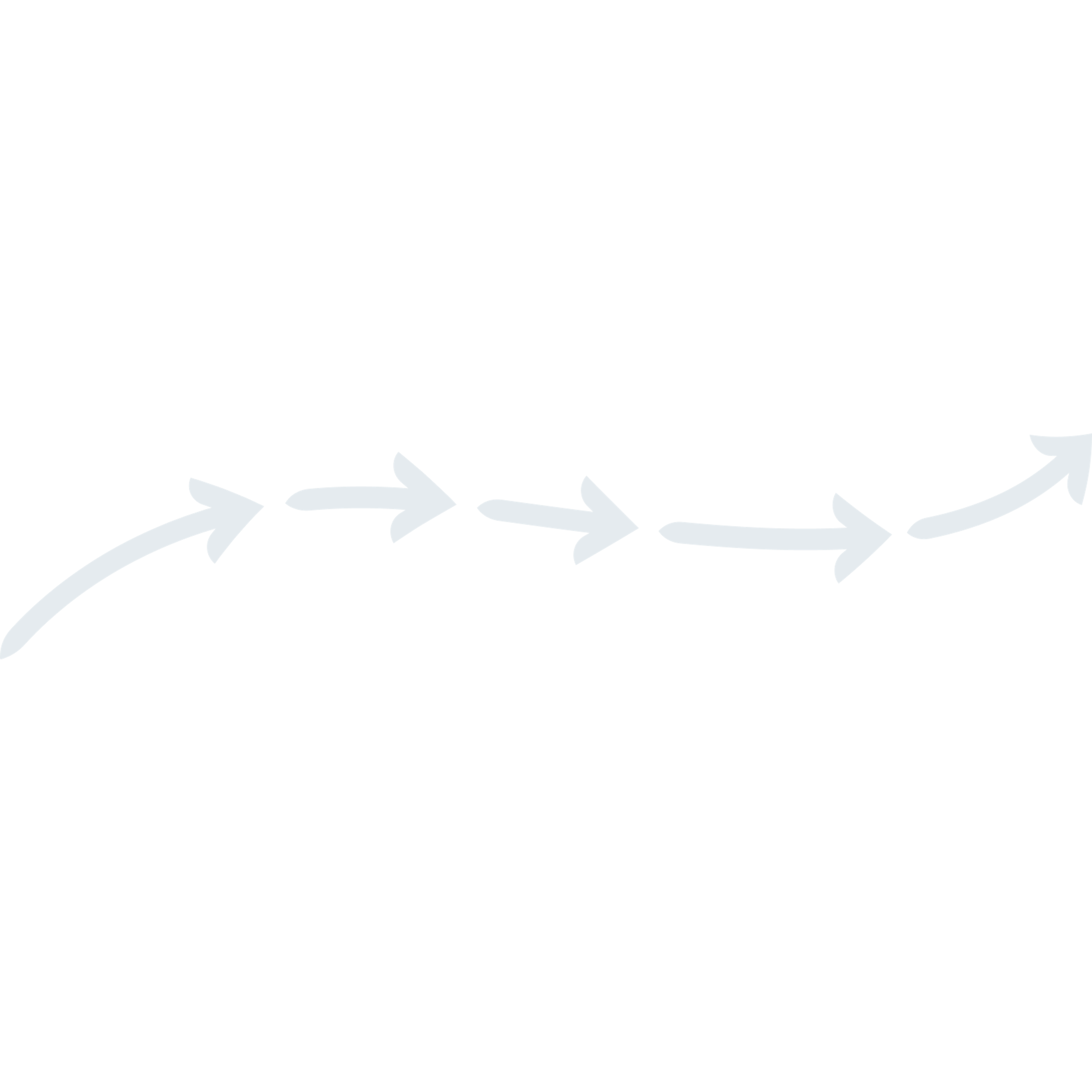 Icon of arrows moving up to the right in a wave shape.
