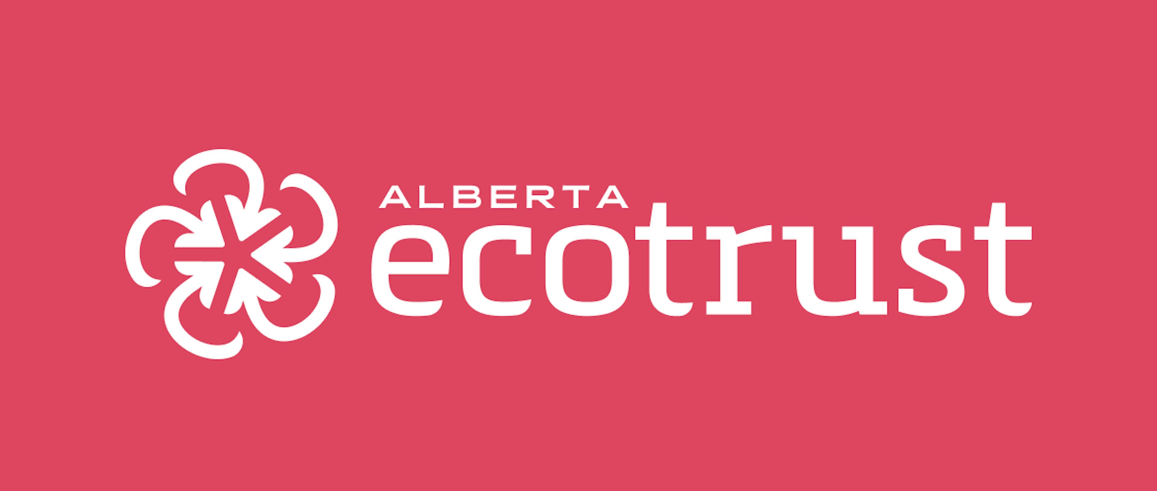 Alberta Ecotrust logo on red background