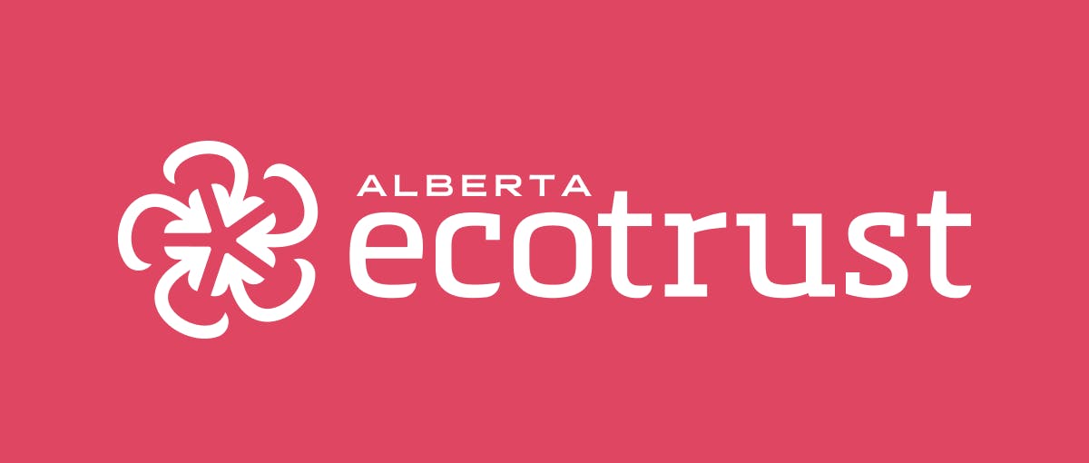 Alberta Ecotrust logo on red background
