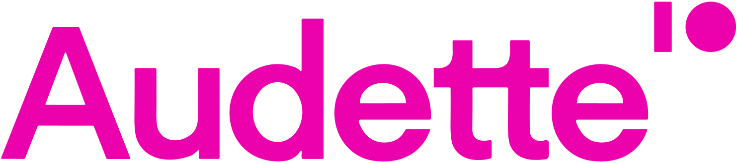 Audette logo in colour on a transparent background